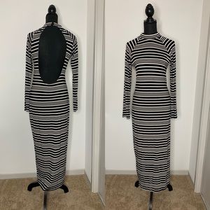 Gianni Bini Stripped Open-Back Midi